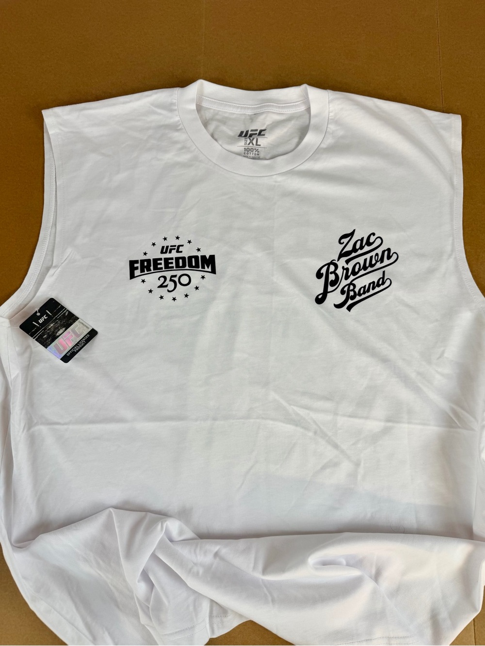 UFC x Zac Brown Band Logo Tank Freedom 250 2026 Washington DC MMA NWT